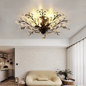 5-Lights Crystal Chandelier Light Branches Ceiling