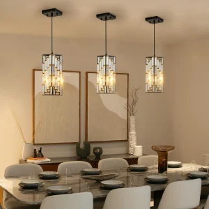 Ceiling Lamp with Crystal Prism Design