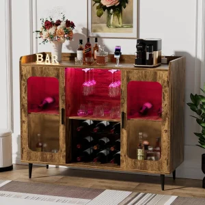 Wine Bar Cabinet & Glass Rack